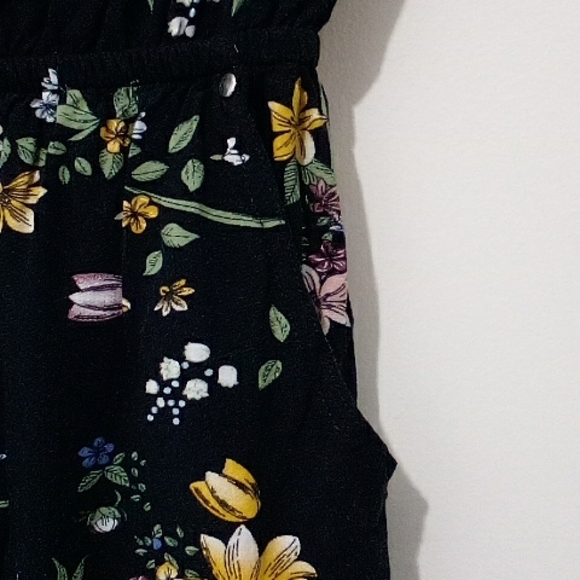 Mandee black floral mini dress with pockets - Picture 7 of 9